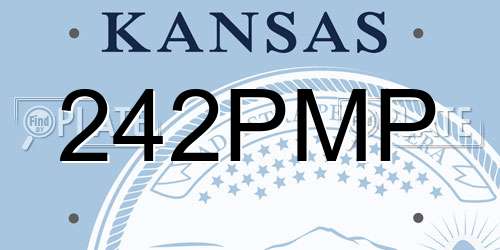 242PMP Kansas License Plate