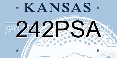 242PSA Kansas License Plate