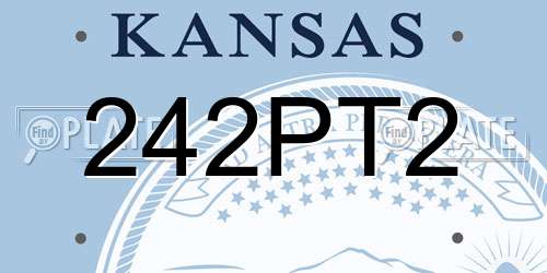 242PT2 Kansas License Plate