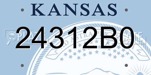 24312B0 Kansas License Plate