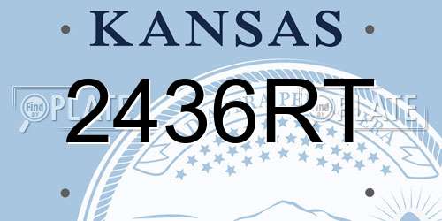 2436RT Kansas License Plate