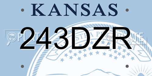 243DZR Kansas License Plate