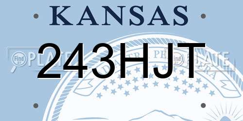 243HJT Kansas License Plate