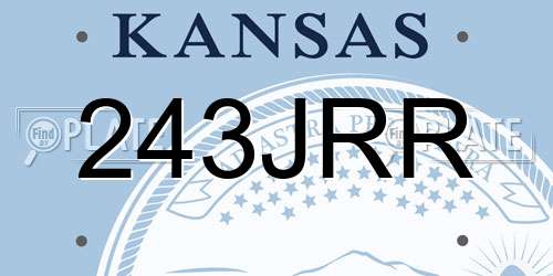 243JRR Kansas License Plate
