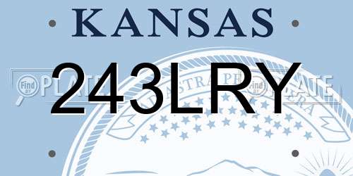 243LRY Kansas License Plate