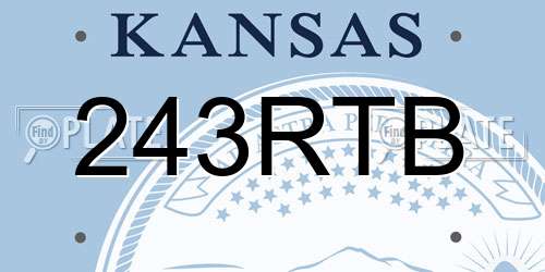 243RTB Kansas License Plate