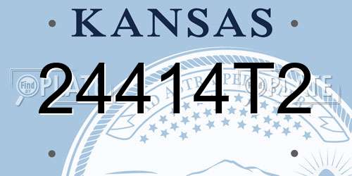 24414T2 Kansas License Plate