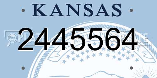 2445564 Kansas License Plate