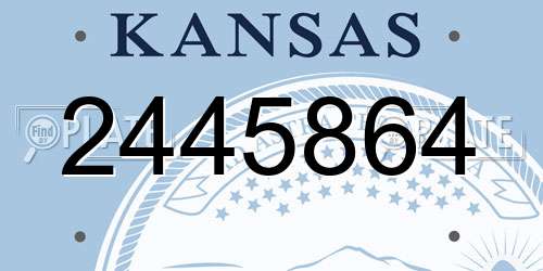 2445864 Kansas License Plate