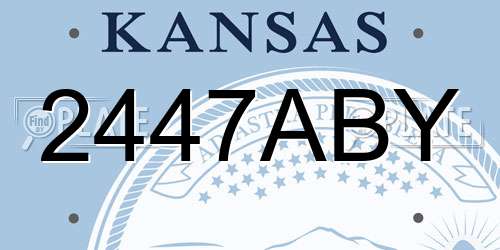 2447ABY Kansas License Plate