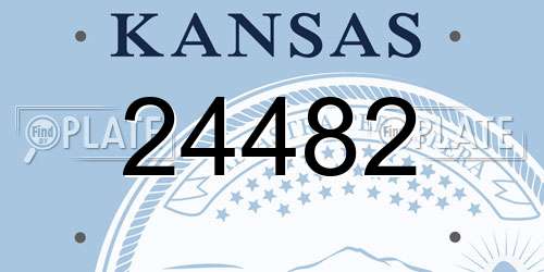 24482 Kansas License Plate