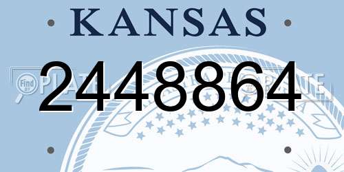 2448864 Kansas License Plate