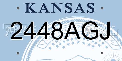 2448AGJ Kansas License Plate