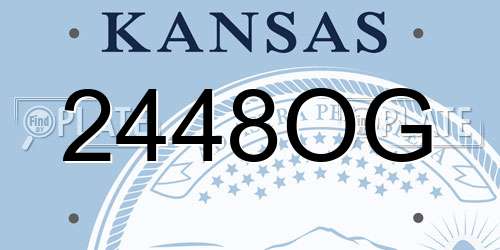 2448OG Kansas License Plate