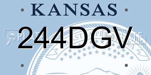 244DGV Kansas License Plate