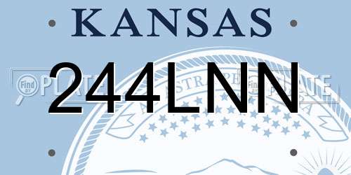 244LNN Kansas License Plate
