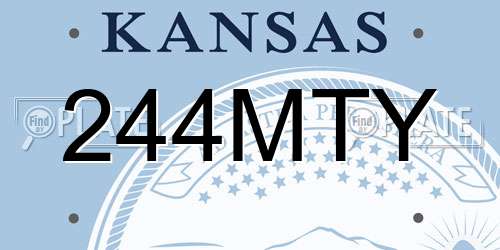 244MTY Kansas License Plate