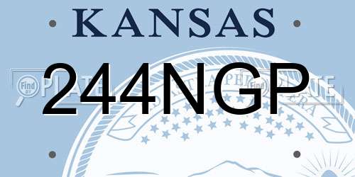 244NGP Kansas License Plate