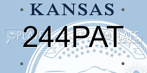 244PAT Kansas License Plate