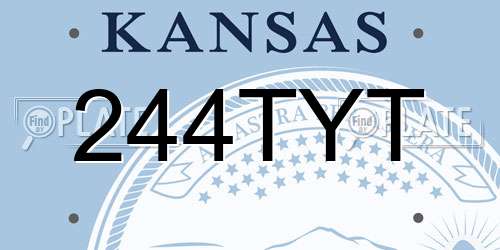 244TYT Kansas License Plate