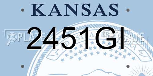2451GI Kansas License Plate
