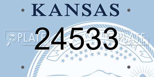 24533 Kansas License Plate