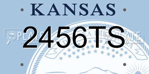 2456TS Kansas License Plate