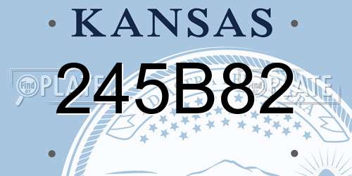 245B82 Kansas License Plate