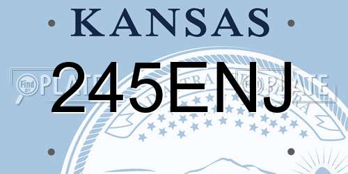 245ENJ Kansas License Plate