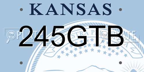 245GTB Kansas License Plate