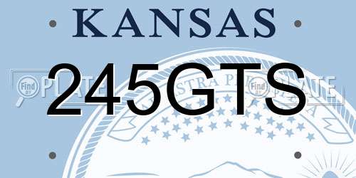 245GTS Kansas License Plate