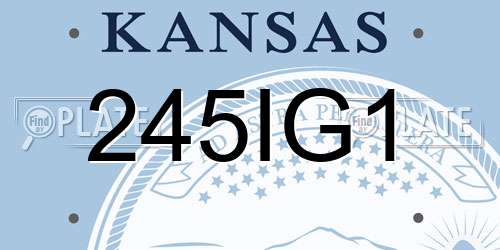 245IG1 Kansas License Plate