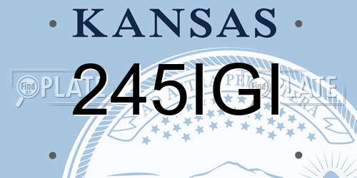 245IGI Kansas License Plate