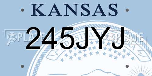 245JYJ Kansas License Plate