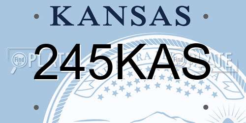 245KAS Kansas License Plate