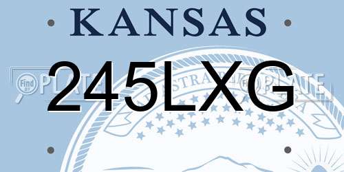 245LXG Kansas License Plate