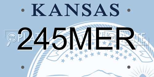 245MER Kansas License Plate