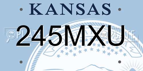 245MXU Kansas License Plate