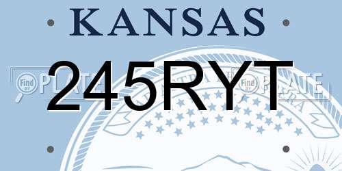 245RYT Kansas License Plate