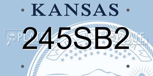 245SB2 Kansas License Plate