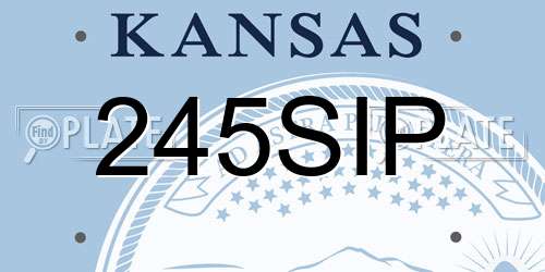 245SIP Kansas License Plate