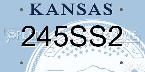 245SS2 Kansas License Plate