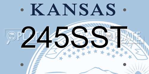 245SST Kansas License Plate