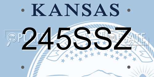 245SSZ Kansas License Plate