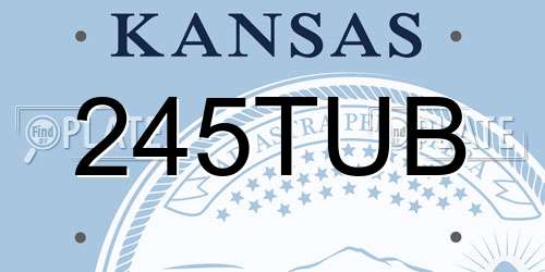 245TUB Kansas License Plate