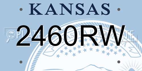 2460RW Kansas License Plate