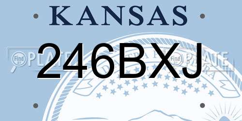 246BXJ Kansas License Plate