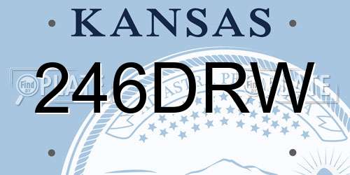 246DRW Kansas License Plate