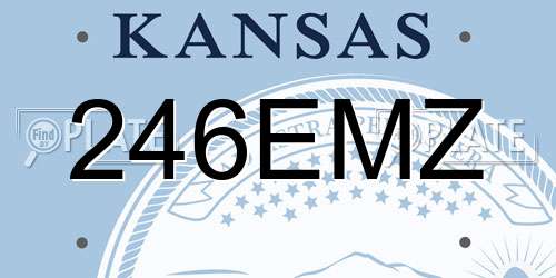 246EMZ Kansas License Plate