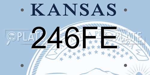 246FE Kansas License Plate